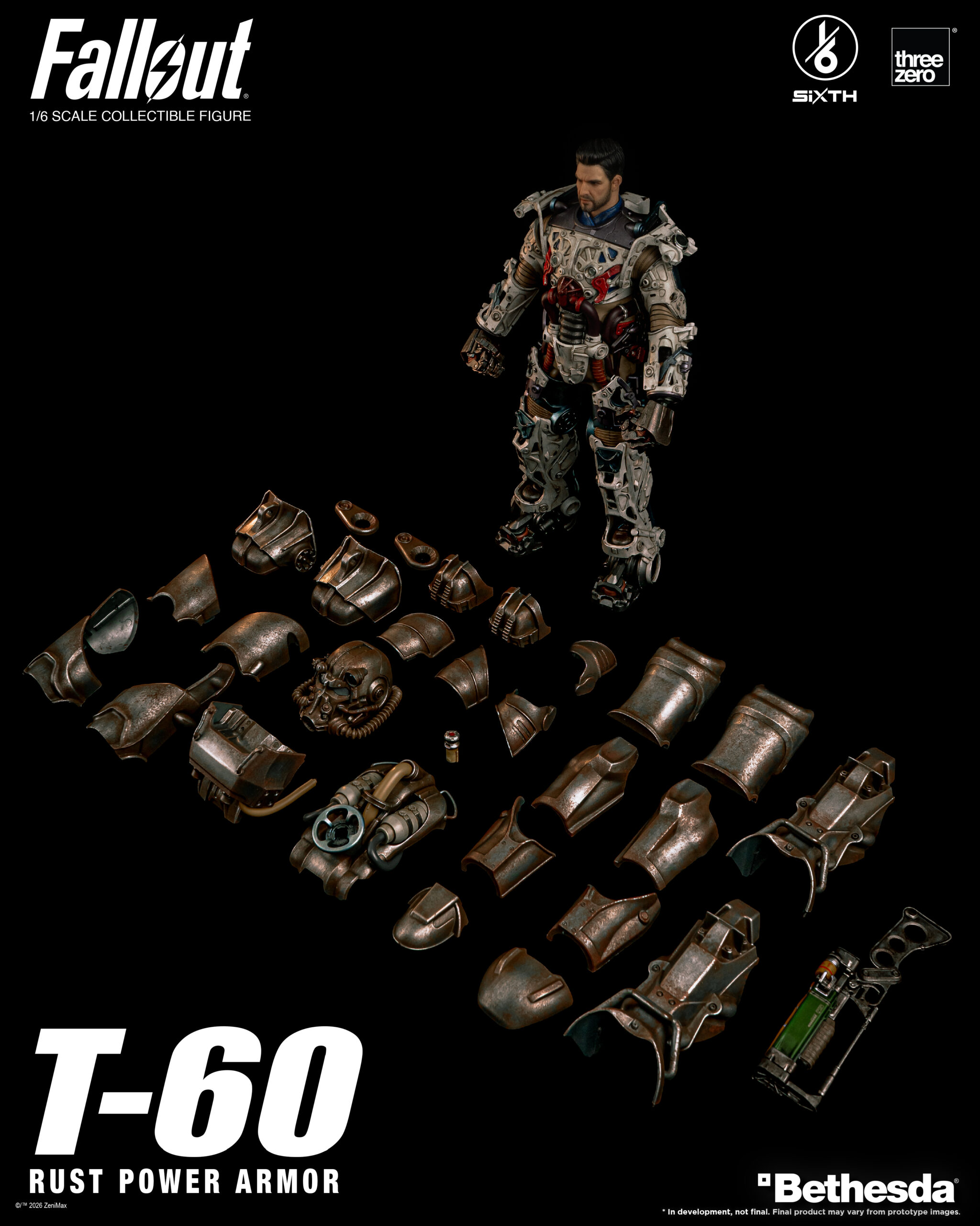 Fallout 1/6 T-60 Rust Power Armor Statue - Afbeelding 9
