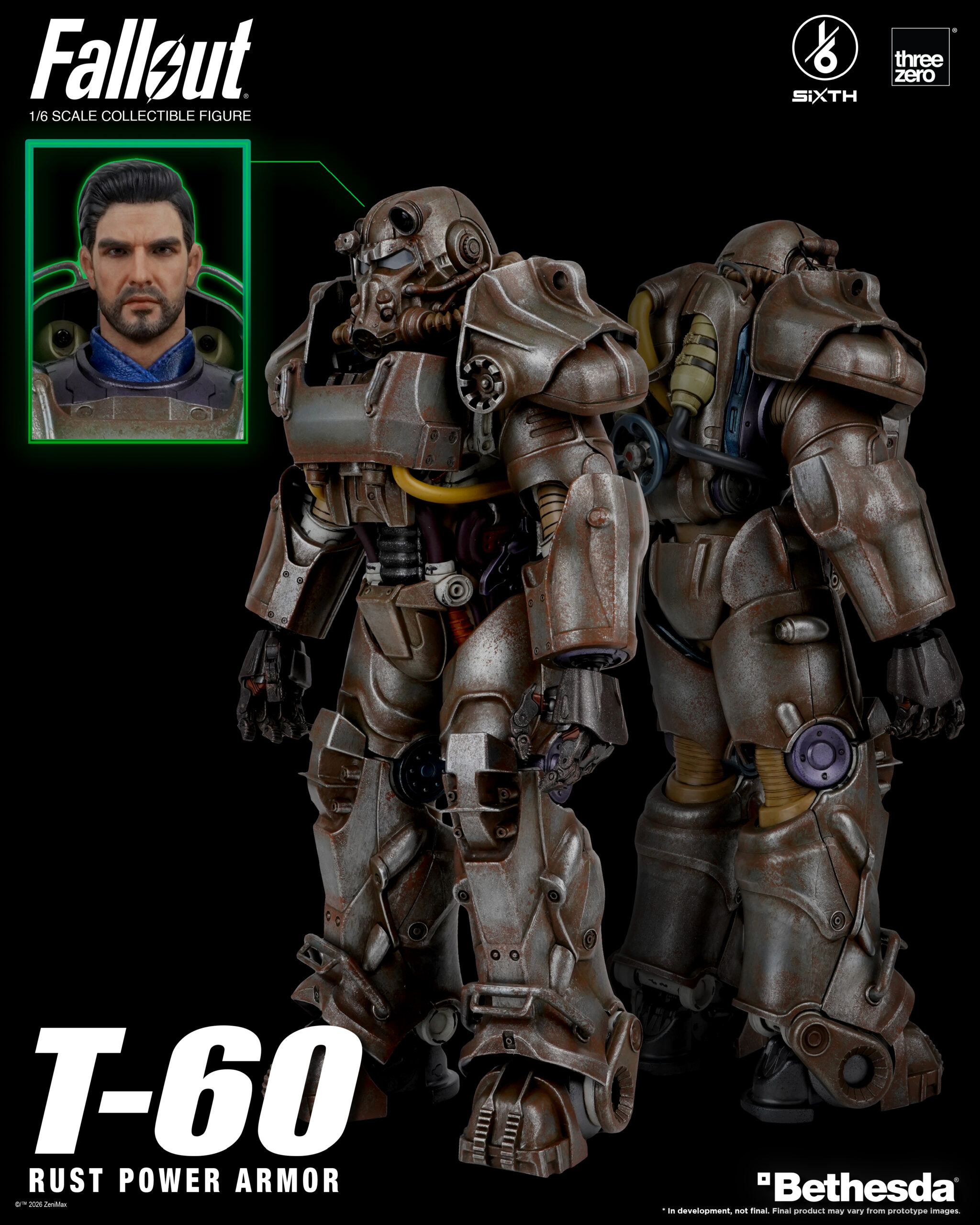 Fallout 1/6 T-60 Rust Power Armor Statue - Afbeelding 4