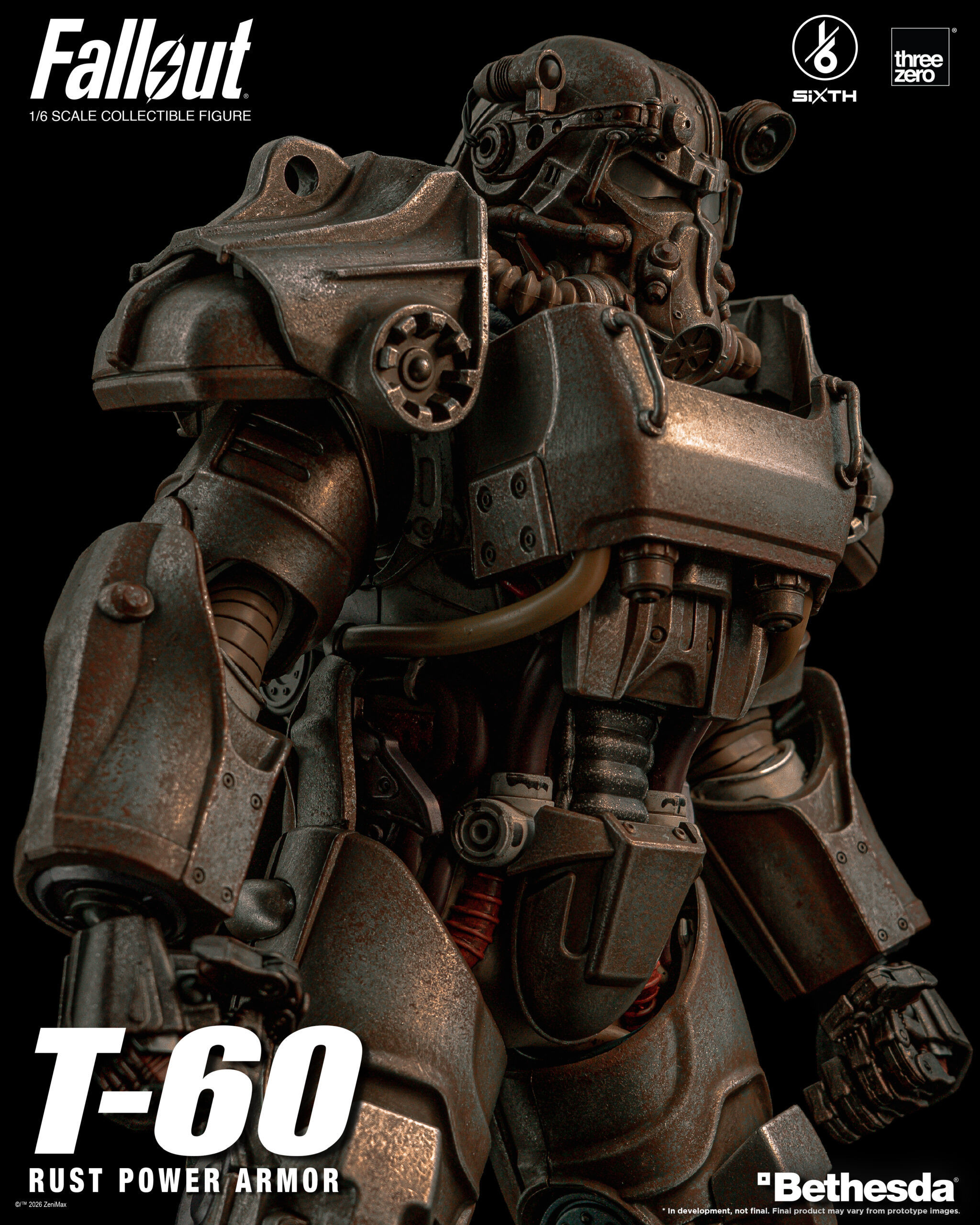 Fallout 1/6 T-60 Rust Power Armor Statue - Afbeelding 15
