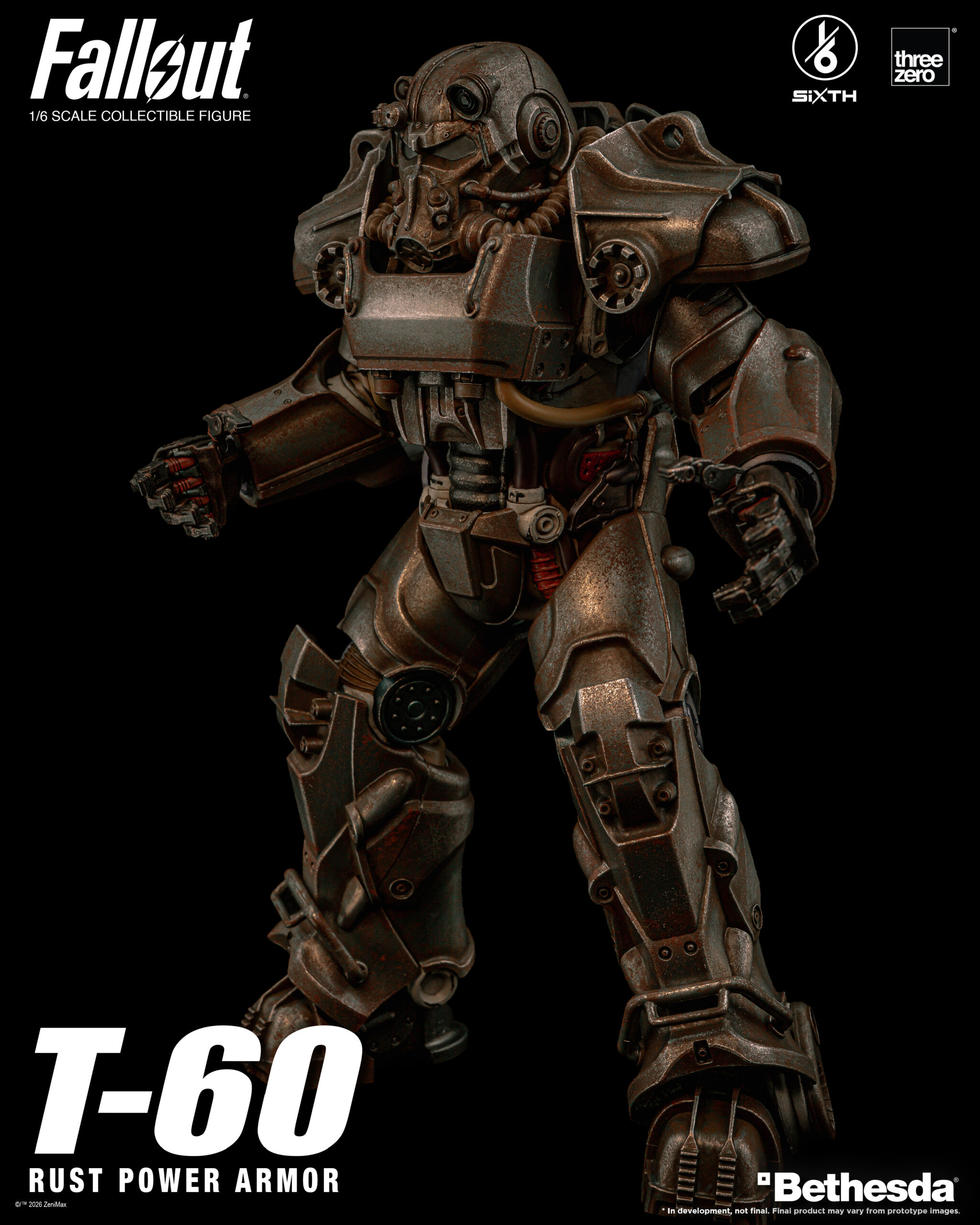 Fallout 1/6 T-60 Rust Power Armor Statue - Afbeelding 13