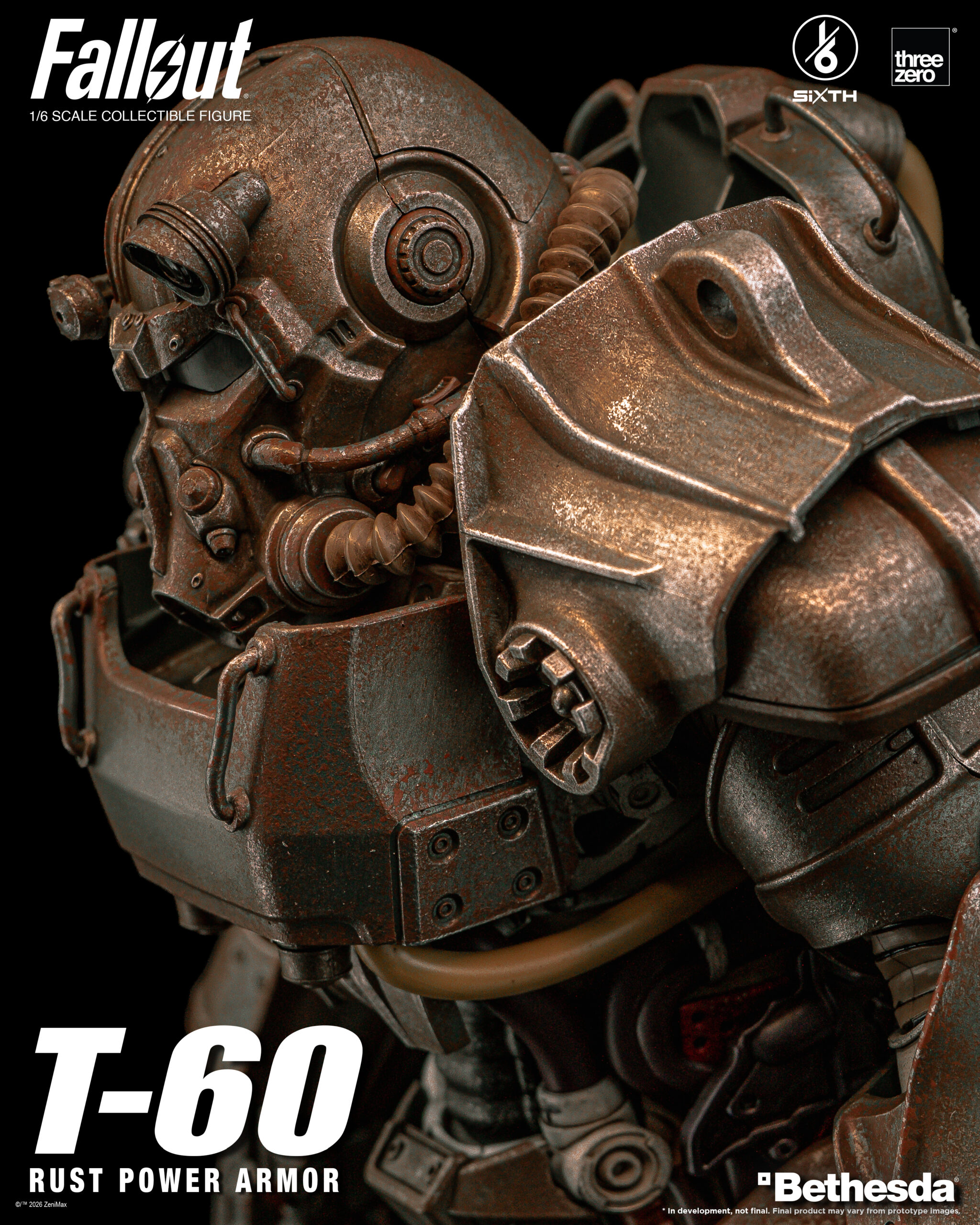 Fallout 1/6 T-60 Rust Power Armor Statue - Afbeelding 14