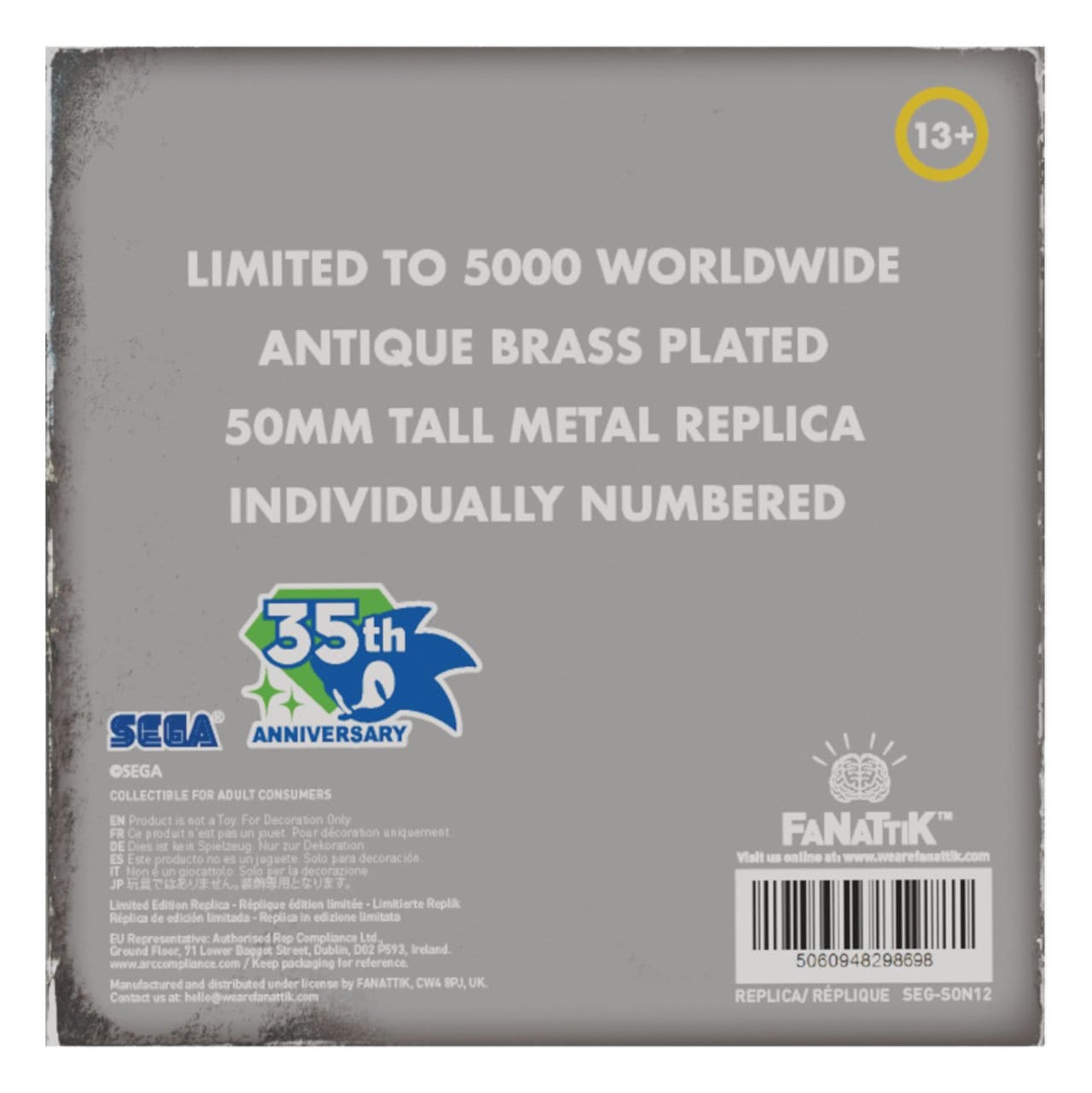 Sonic the Hedgehog Replica 35th Anniversary Metal Boot Limited Edition - Image 4
