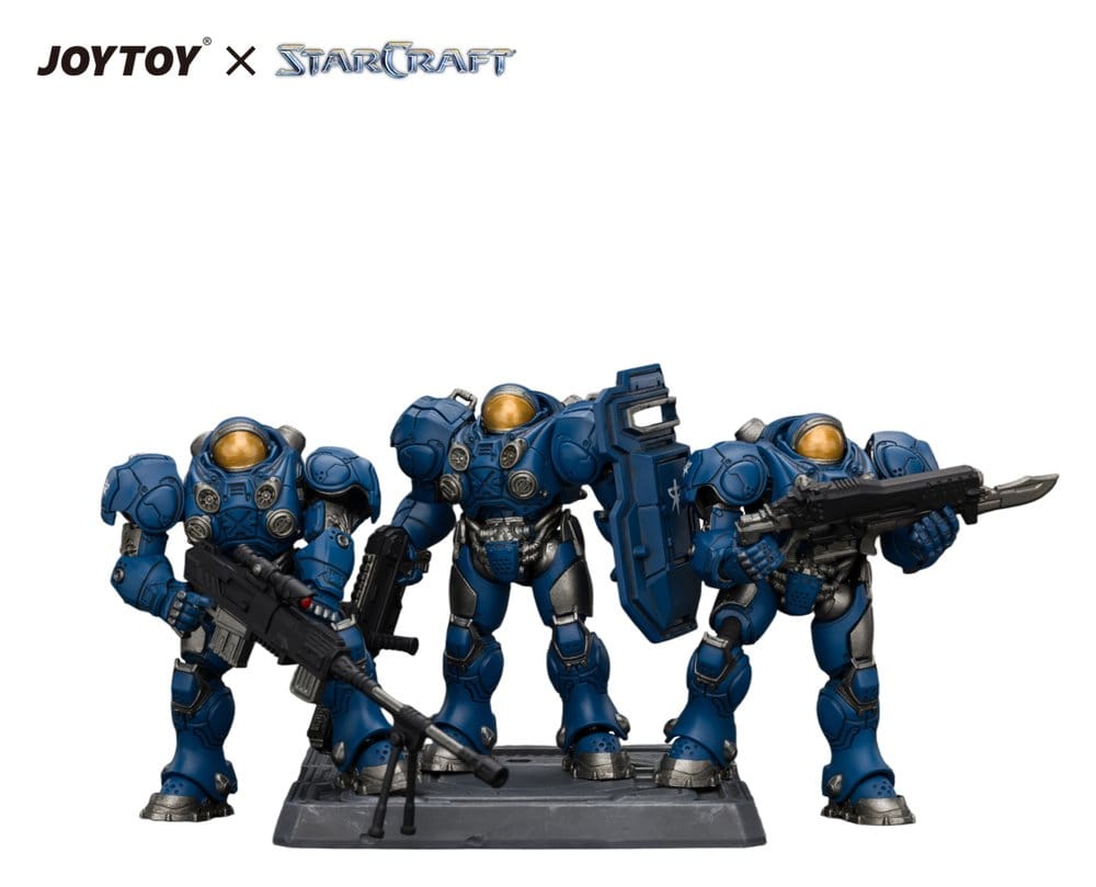 StarCraft JOYTOY Terran Marine 3-Figure Set 1/25 Scale