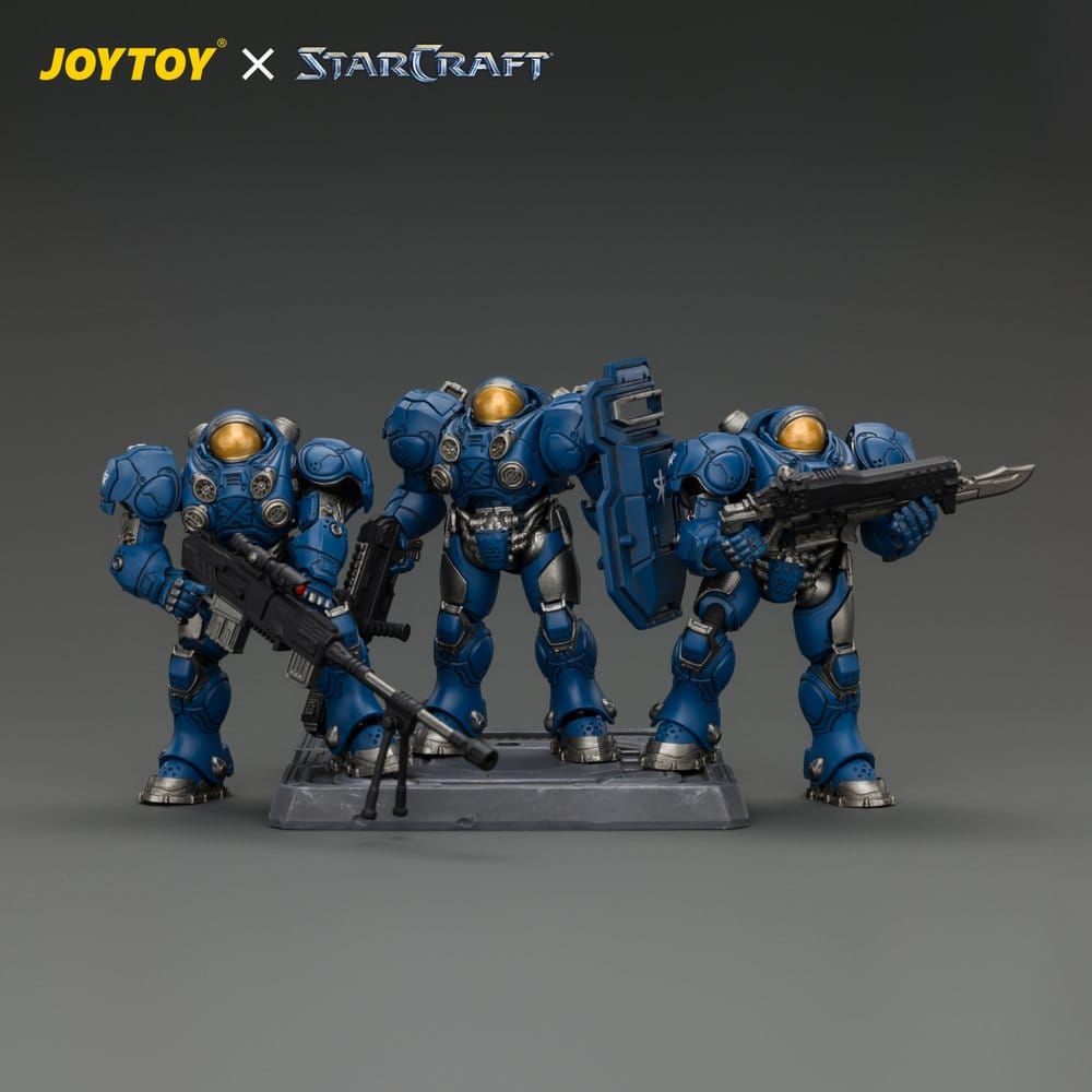 StarCraft JOYTOY Terran Marine 3-Figure Set 1/25 Scale - Image 2