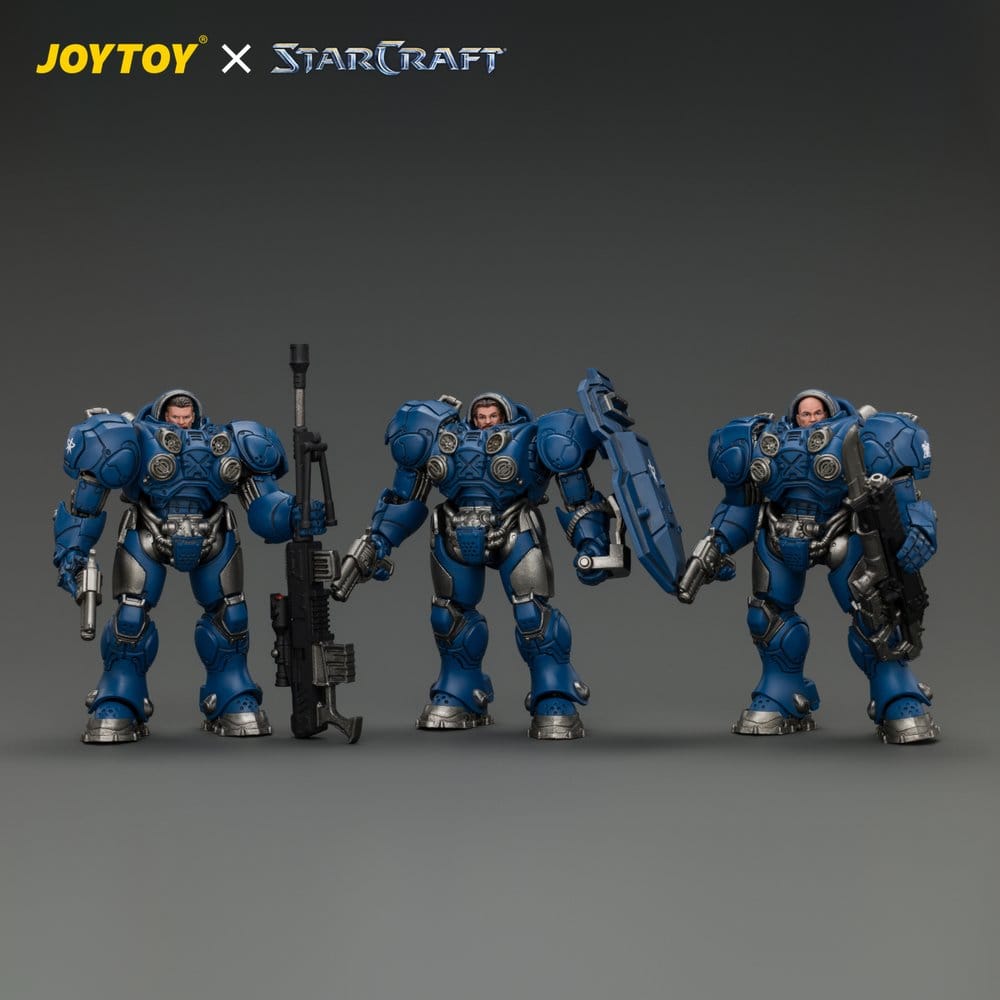 StarCraft JOYTOY Terran Marine 3-Figure Set 1/25 Scale - Image 3