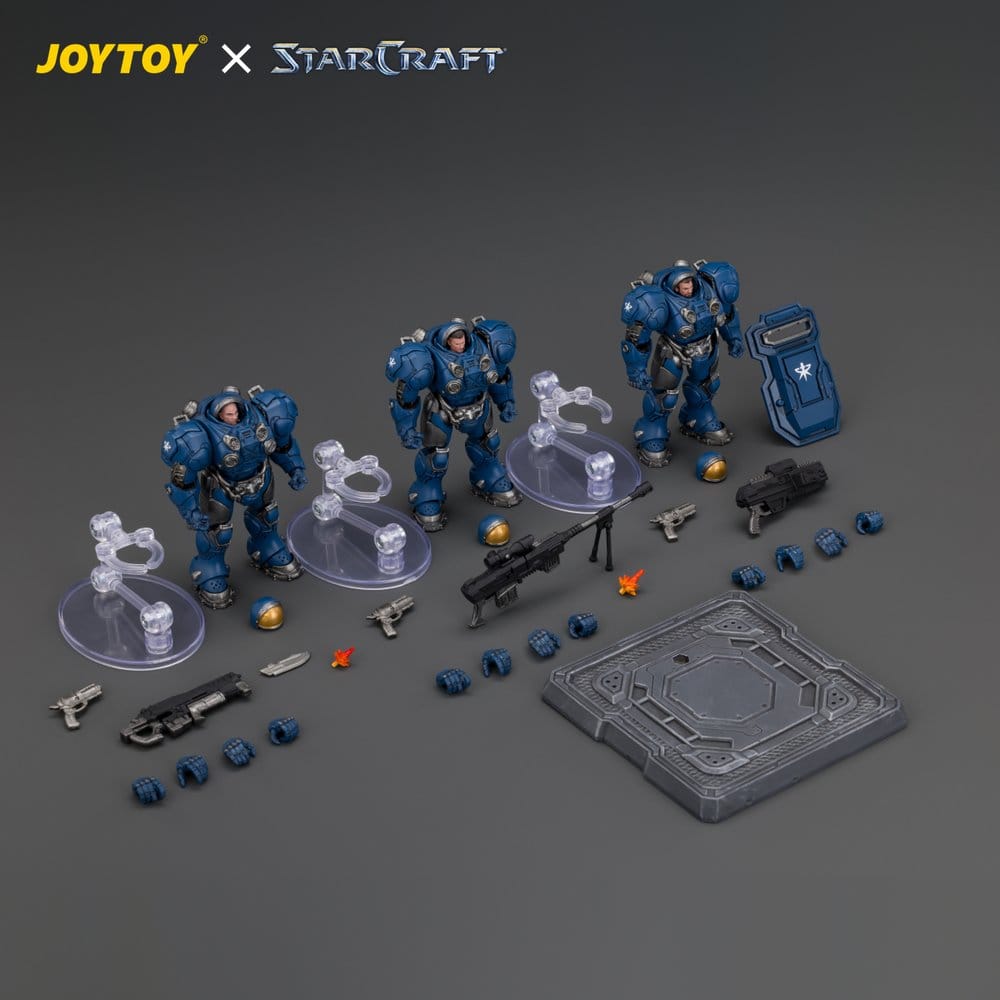 StarCraft JOYTOY Terran Marine 3-Figure Set 1/25 Scale - Image 4