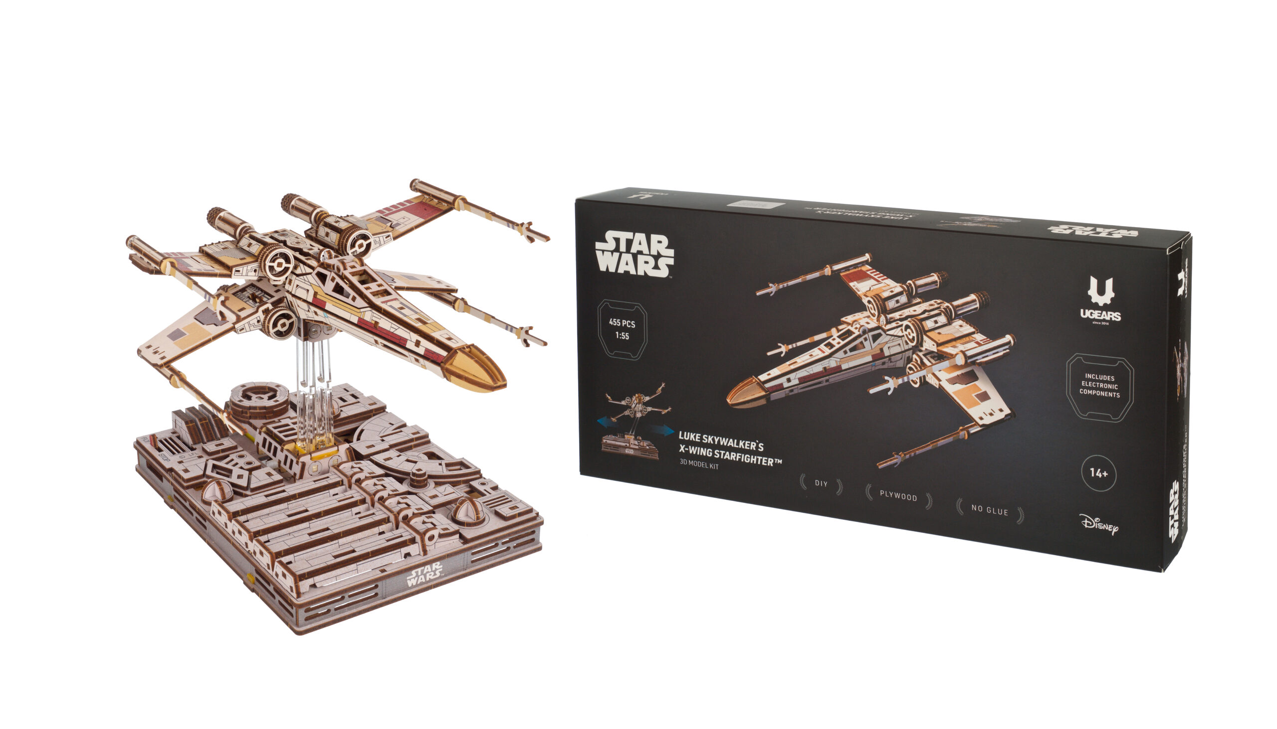 UGEARS Star Wars™: Luke Skywalkers X-Wing Starfighter™ – mechanisches 3D-Modell
